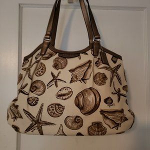 COACH CANVAS SEASHELL TOTE NWT